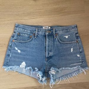 Agolde denim shorts.